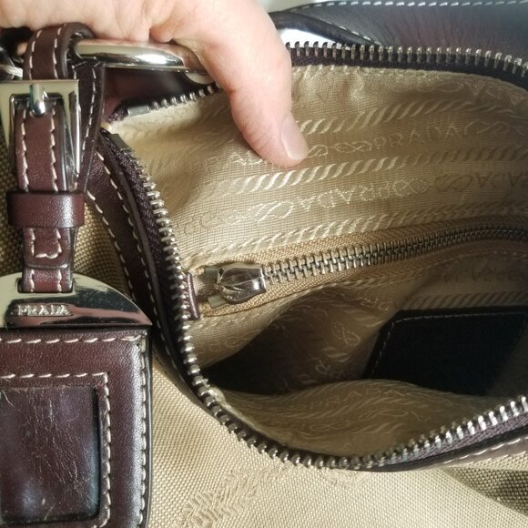 Authentic Prada Canvas and Leather Bag - Picture 6 of 10